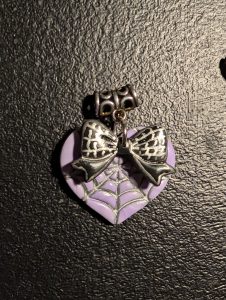 Purple Spiderweb Heart